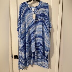 blue swimsuit cover up size small